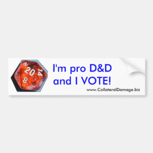 I'm pro D&D and I VOTE sticker
