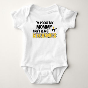 I'm Proof My Mommy Can't Resist Mechanics Funny Baby Bodysuit