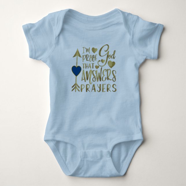 I'm Proof That God Answers Prayers Bodysuit (Front)