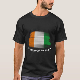 I'M Proud Of My Roots - Vintage Cote D'Ivoire Flag T-Shirt