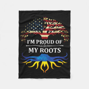 I'm Proud Of My Ukrainian Roots ~ Ukraine Fleece Blanket