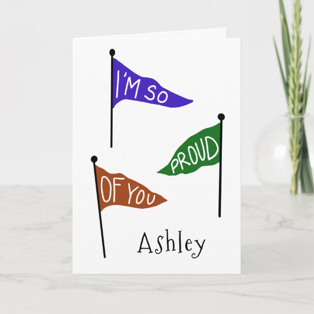 I'm Proud of You Personalized Congratulations Card (Front)
