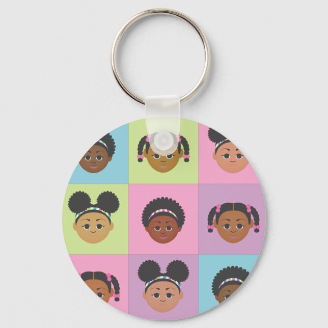 I'm Proud to Be Natural Me! Keychain (Front)