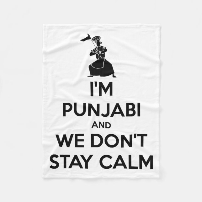 Im Punjabi And We Dont Keep Calm Baby  Fleece Blanket (Front)