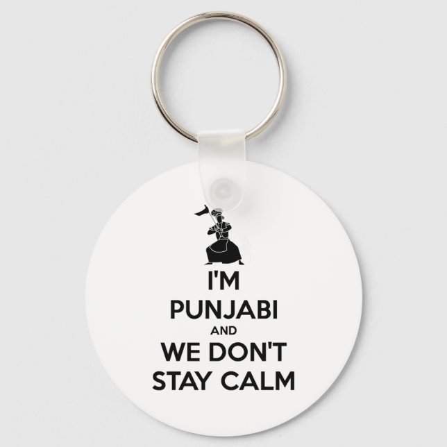 Im Punjabi And We Dont Keep Calm Baby  Keychain (Front)