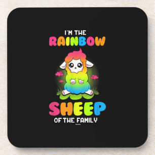 Im rainbow sheep of family Cute Sheep Design Coaster