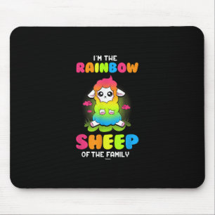 Im rainbow sheep of  family   Cute Sheep Design Mouse Pad