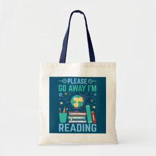 I'm Reading Funny Bookworm Librarian Library  Tote Bag