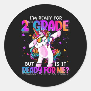 I'm Ready For 2nd Grade Back To School 2nd Grade Classic Round Sticker