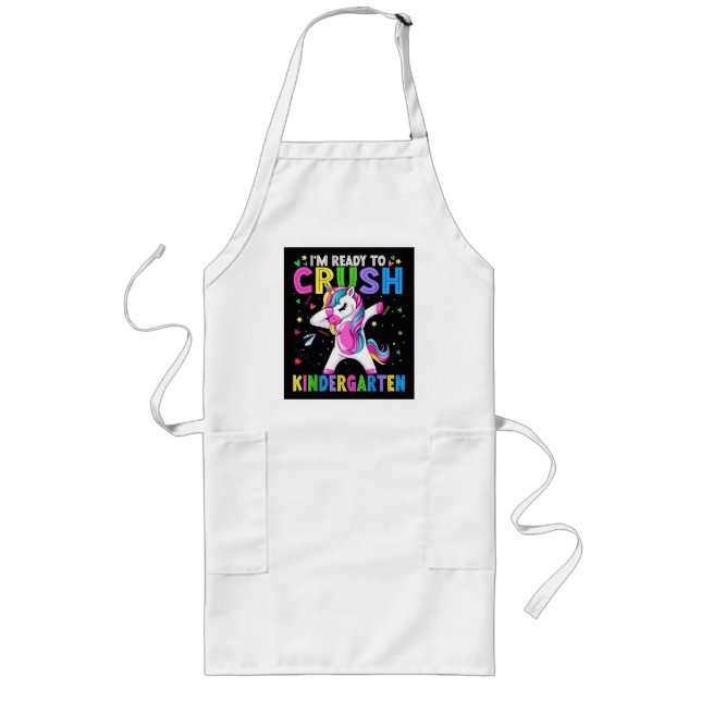 I'm Ready For Kindergarten Back To School Long Apron (Front)