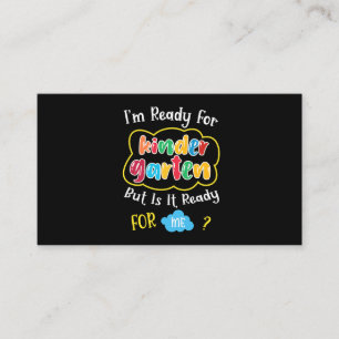 i'm ready for kindergaten business card