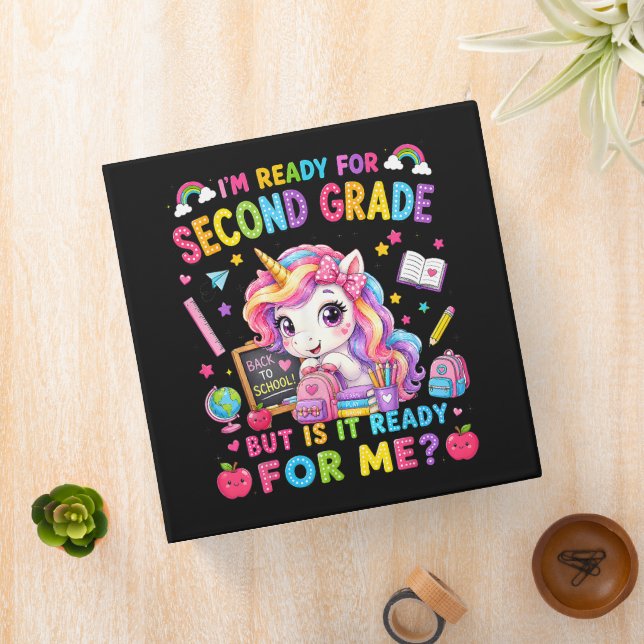 Im Ready for Second Grade Unicorn First Day Binder (In Situ)