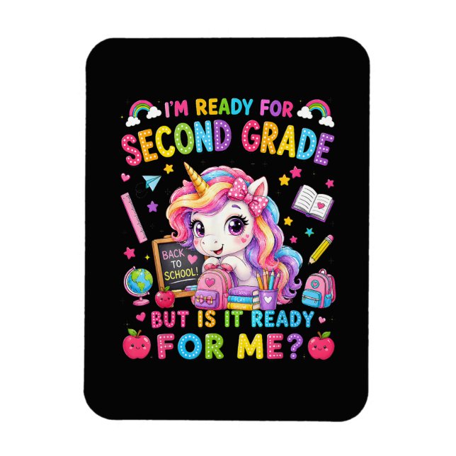 Im Ready for Second Grade Unicorn First Day Magnet (Vertical)