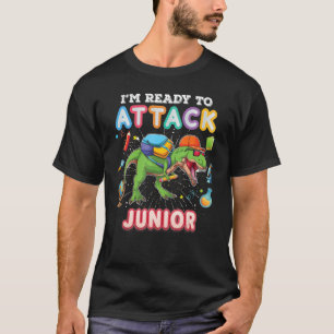 I'm Ready To Attack Junior Back To School Dinosaur T-Shirt