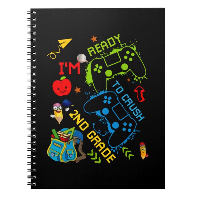I'm Ready to Crush 2nd Grade Back To School Video  Notebook (Front)