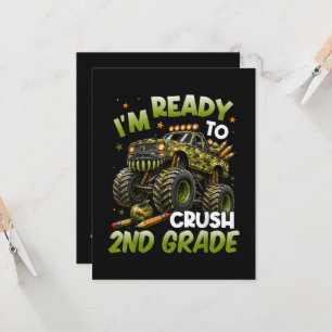 I'm Ready to Crush 2nd Grade Monster Truck Invitation