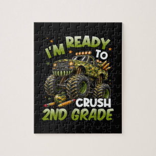 I'm Ready to Crush 2nd Grade Monster Truck Jigsaw Puzzle