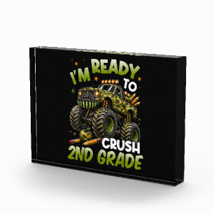 I'm Ready to Crush 2nd Grade Monster Truck Photo Block