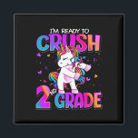 I'm Ready To Crush 2nd Grade Unicorn Ck To School  Magnet<br><div class="desc">I'm Ready To Crush 2nd Grade Unicorn Ck To School Girls</div>