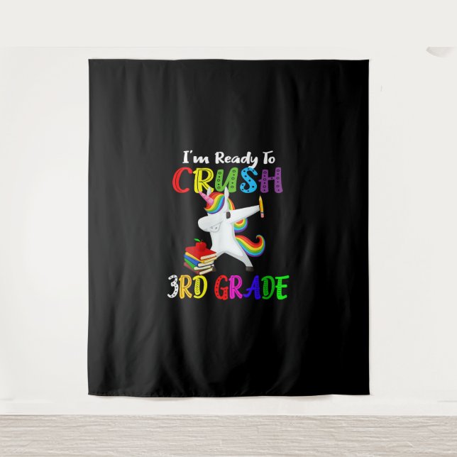 i'm ready to crush 3rd grade Third grader Dabbing  Tapestry (Front)