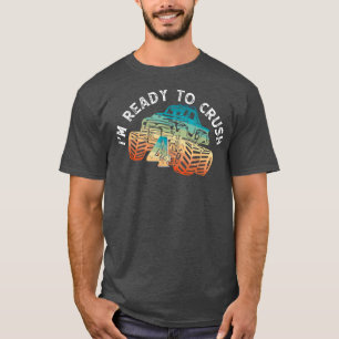 I'm Ready to Crush 4 Monster Truck 4th Birthday Gi T-Shirt