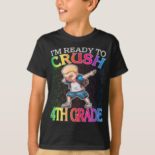 I'm Ready To Crush 4th Grade Dabbing Afro Boys T-Shirt