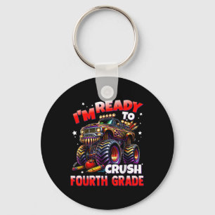 Im Ready To Crush 4th Grade Monster Truck Boys Kid Keychain