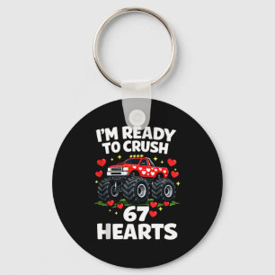 I'm Ready To Crush 67 Hearts Truck Valentines Day  Keychain