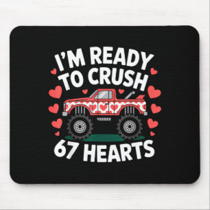 I'm Ready To Crush 67 Hearts Truck Valentines Day Mouse Pad