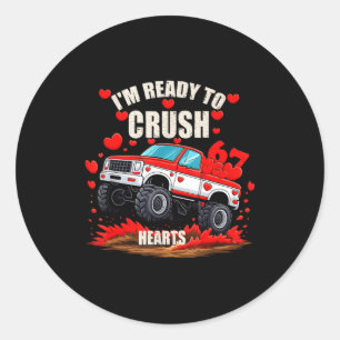 I'm Ready To Crush 6 7 Hearts Truck Funny 6 7 Vale Classic Round Sticker