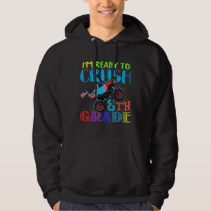 Im Ready To Crush 8th Grade Monster Truck Boys Hoodie