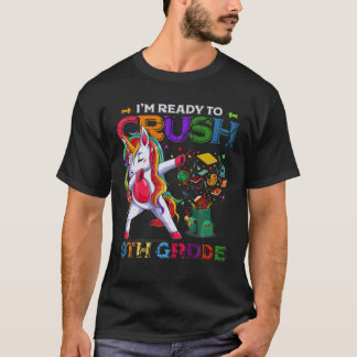 I'm Ready To Crush 9Th Grade Dabbing Unicorn Back T-Shirt