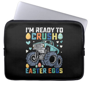 I'm Ready To Crush Easter Eggs Monster Truck Laptop Sleeve