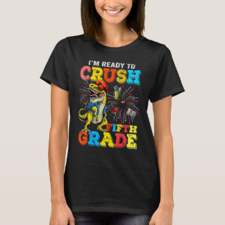 I'm Ready To Crush Fifth Grade Dinosaur Boys T-Shirt