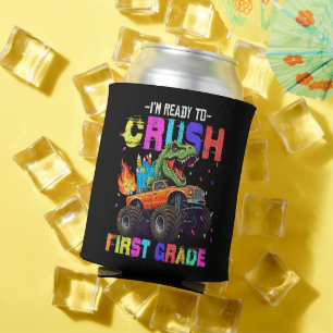 I'm Ready To Crush First Grade Dinosaur Truck Can Cooler