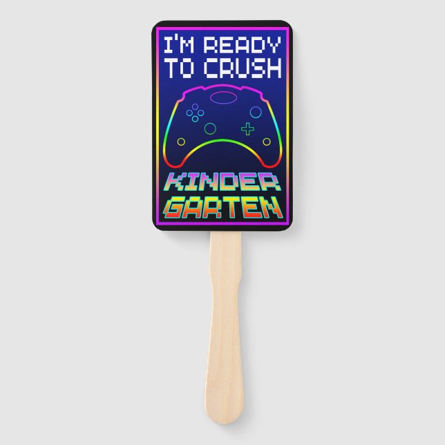 I'M READY TO CRUSH KINDER GARTEN HAND FAN (Front)