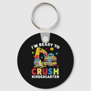 Im Ready To Crush Kindergarten Boy Excavator Maste Keychain