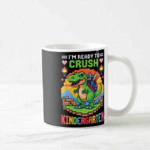 I'm Ready To Crush Kindergarten Dinosaur Gamer Boy Coffee Mug