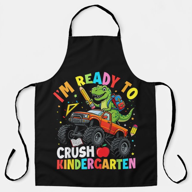 I'm Ready to Crush Kindergarten First Day Apron (Front)