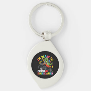 I'm Ready to Crush Kindergarten First Day dinosaur Keychain
