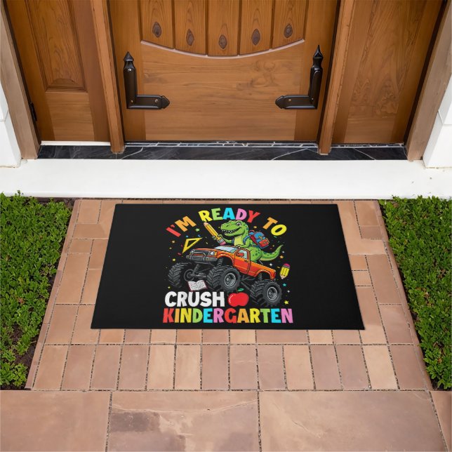 I'm Ready to Crush Kindergarten First Day Doormat (Outdoor)