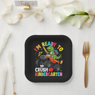 I'm Ready to Crush Kindergarten First Day Paper Plate