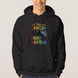 I'm Ready To Crush Kindergarten Monster Truck Back Hoodie