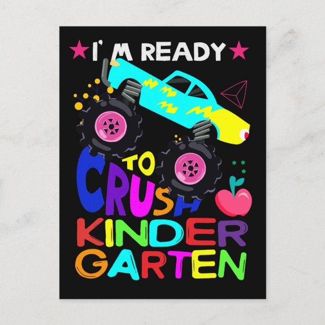  I'm ready to Crush Kindergarten   Postcard (Front)