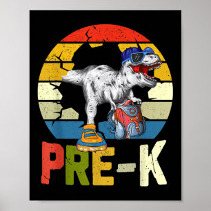 Im Ready To Crush Pre-k Dinosaur Back To School Poster