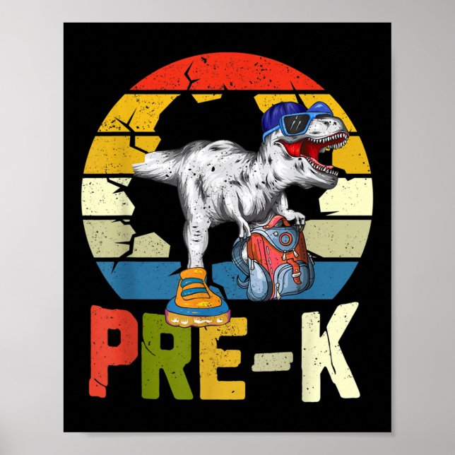 Im Ready To Crush Pre-k Dinosaur Back To School  Poster (Front)