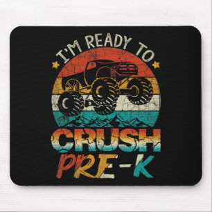 I'm Ready To Crush Pre-k Monster Truck Vintage Boy Mouse Pad