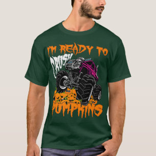 I'm Ready To Crush Pumpkins For Kids Monster Truck T-Shirt
