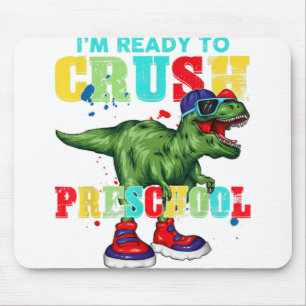 I'm Ready To Crush Second Grade Dinosaur Back To S Mouse Pad
