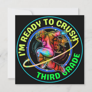 I'm ready to crush third grade thank you card